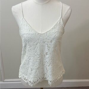 Macbeth Collection by Margaret Josephs Cream Lace Camisole